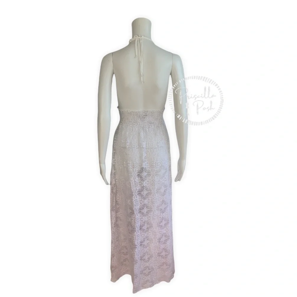 LoveShackFancy
Beach Shack Lace Maxi Dress Halter Neck Backless Ombre Lace - Picture 8 of 14